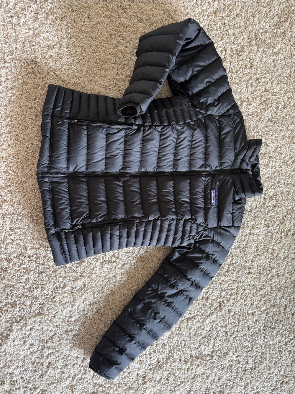 Patagonia Black Quilted Lightweight Down Puffer Jacket